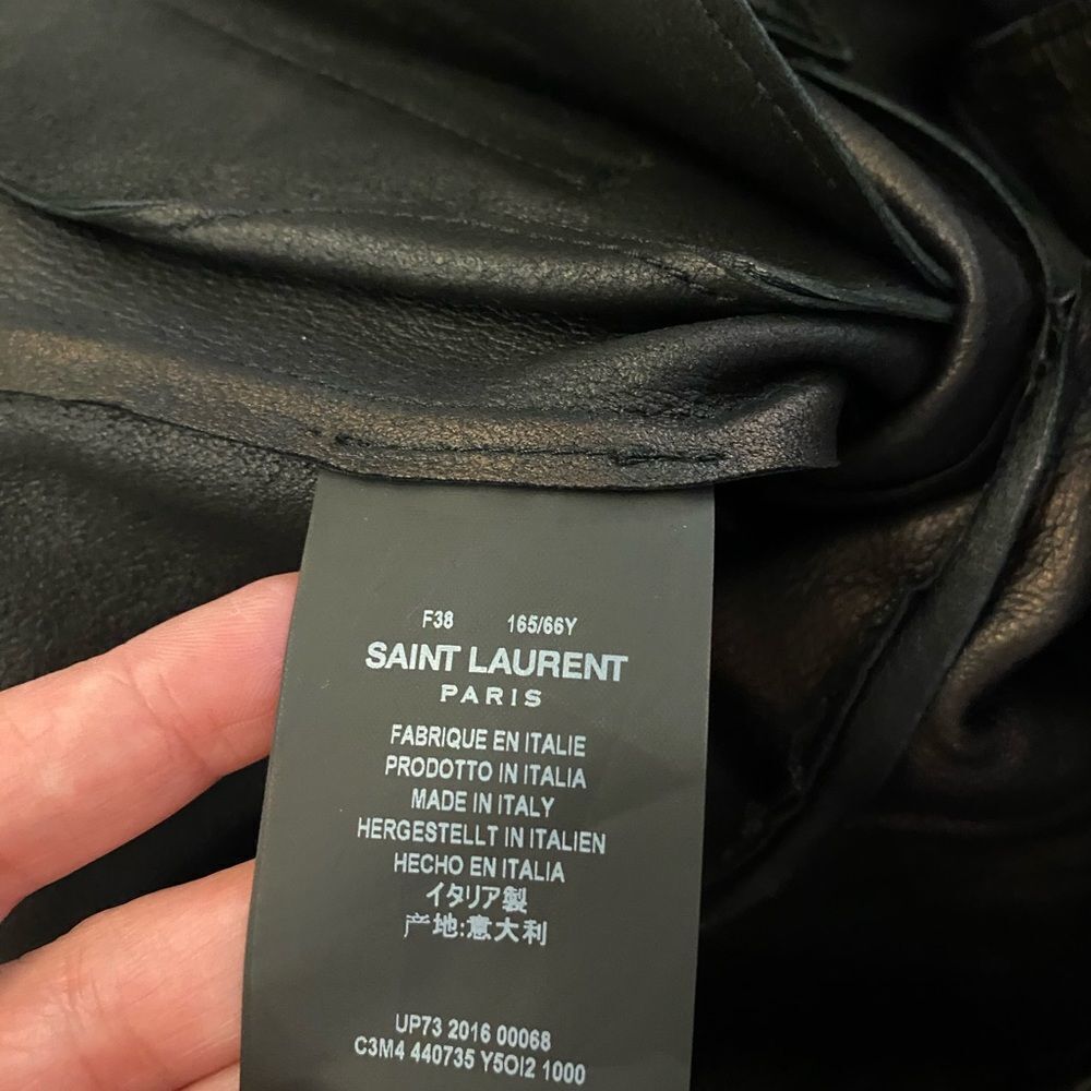Saint Laurent Paris genuine leather pants, size 38(4) - Picture 14 of 14